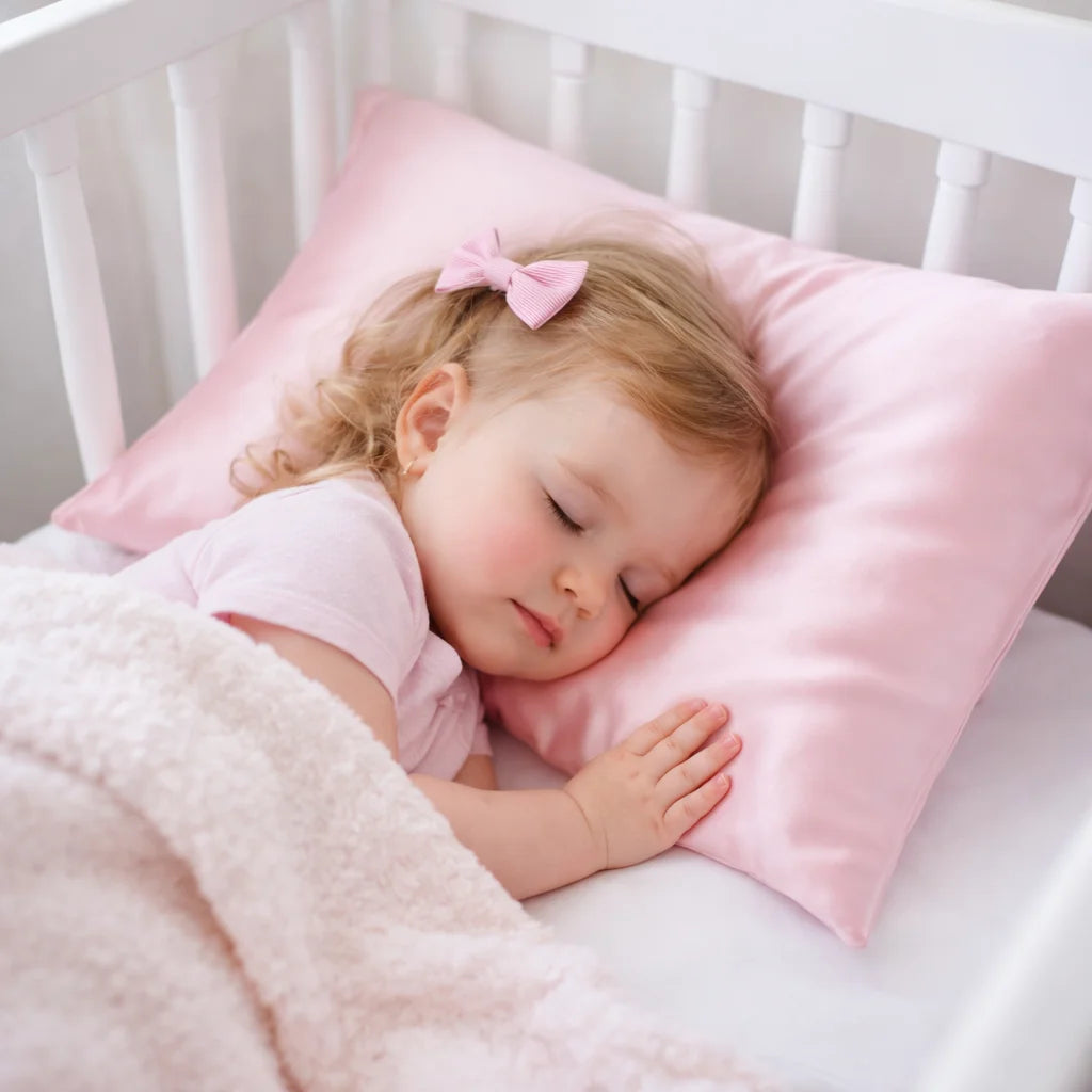 SILK TODDLER PILLOW AND CASE-PINK