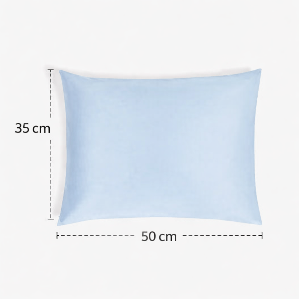 100% MULBERRY SILK TODDLER PILLOWCASE-BABY BLUE