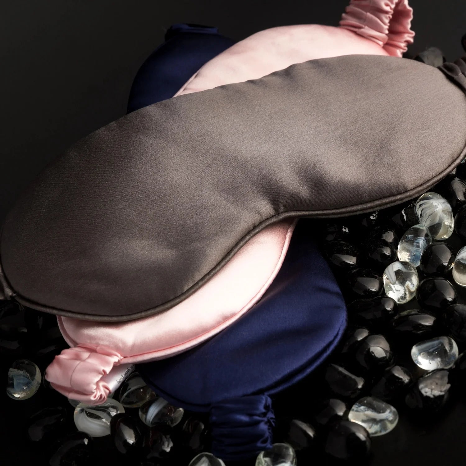 100% MULBERRY SILK EYEMASK-NAVY
